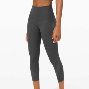 Lululemon Wunder Under Crop High-Rise *Roll Down Scallop Luxtreme 23"